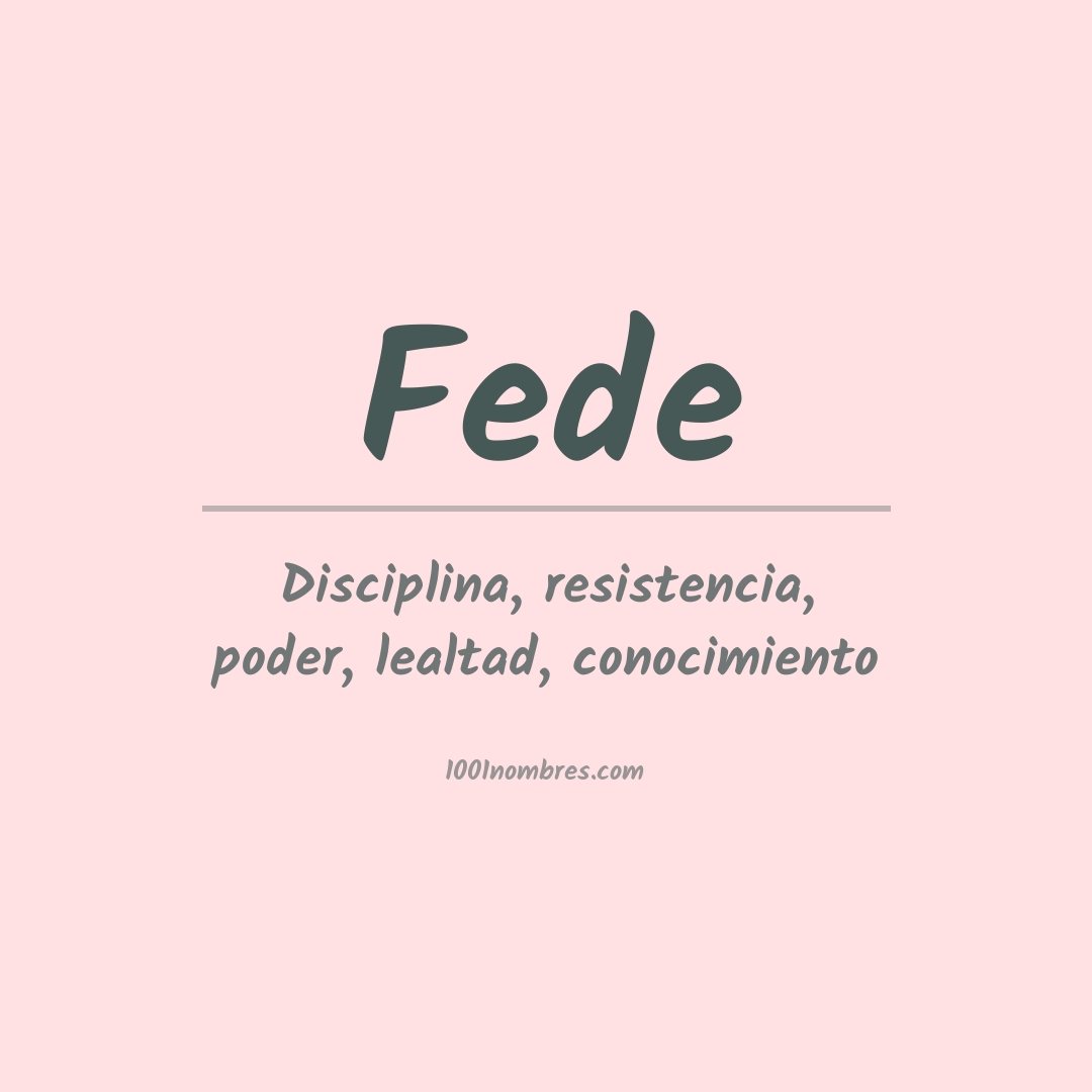 Significado del nombre Fede