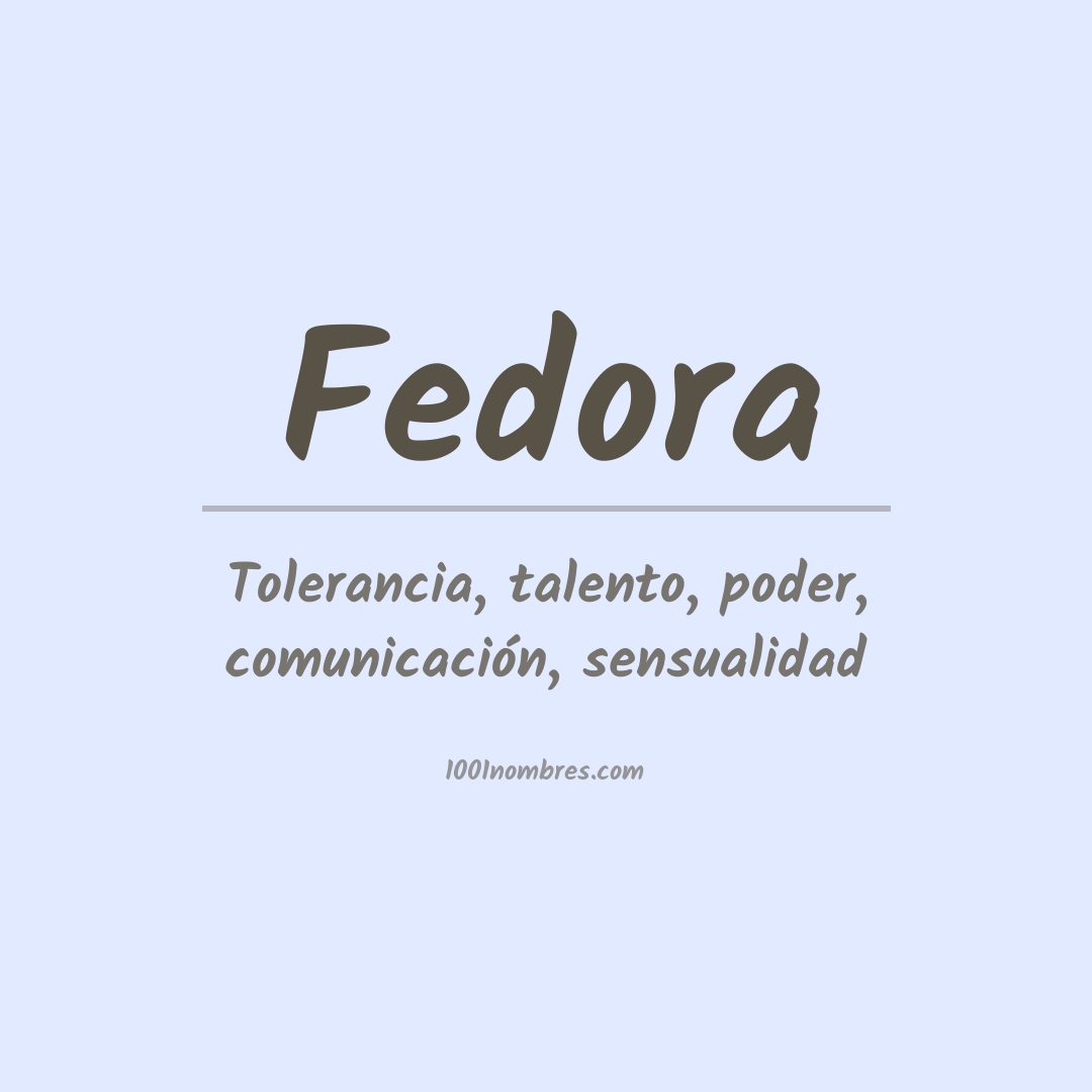 Significado del nombre Fedora