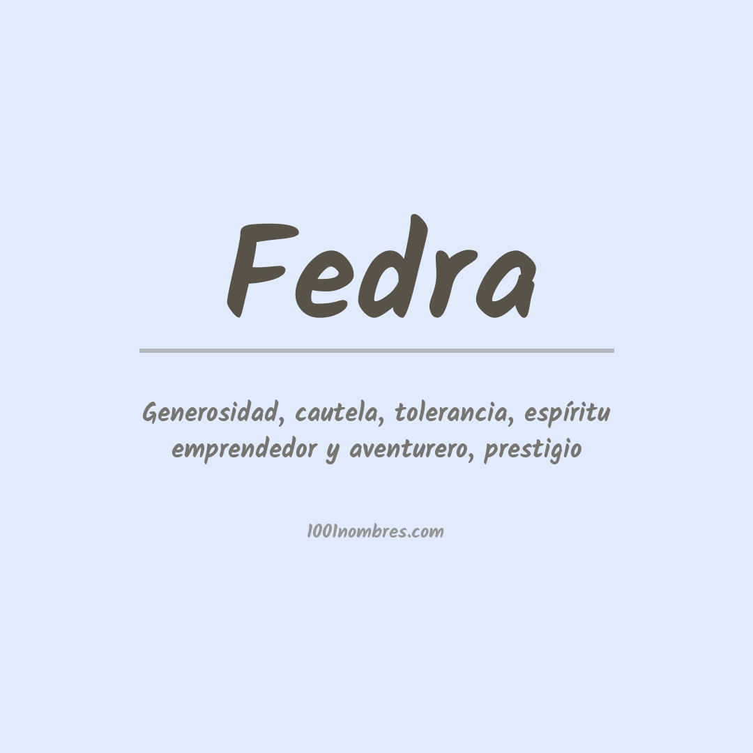 Significado del nombre Fedra
