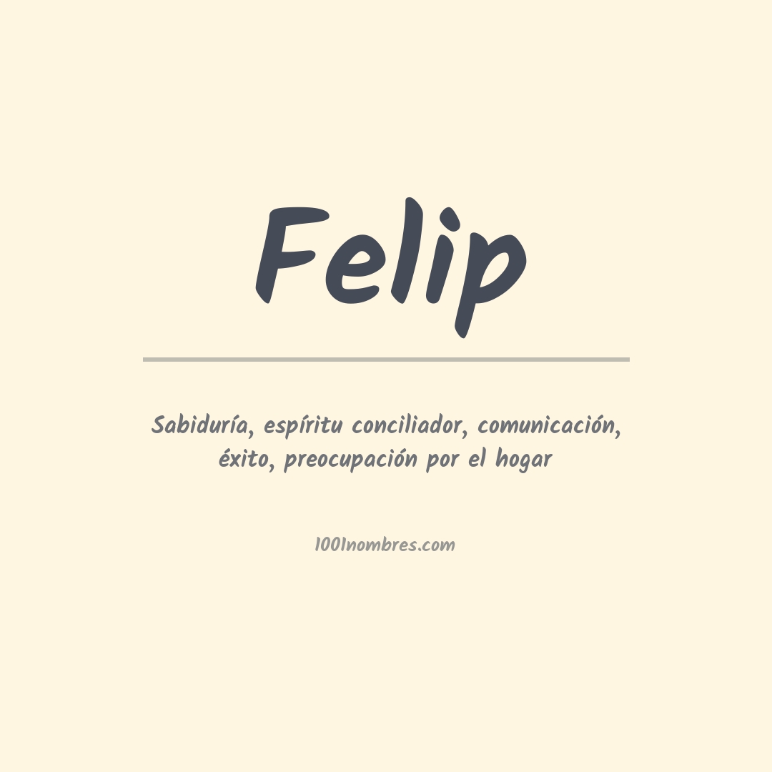 Significado del nombre Felip