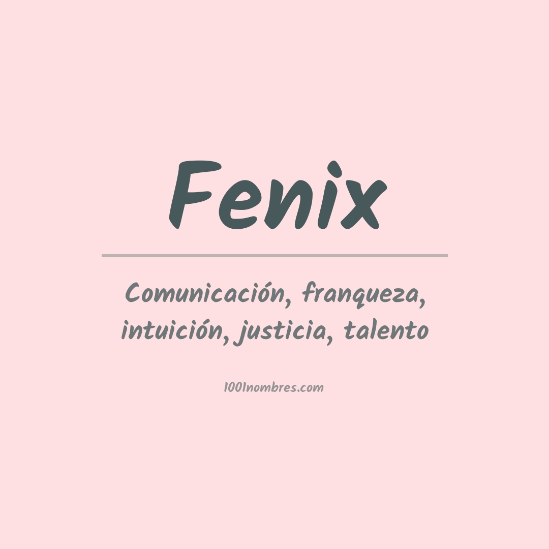 Significado del nombre Fenix
