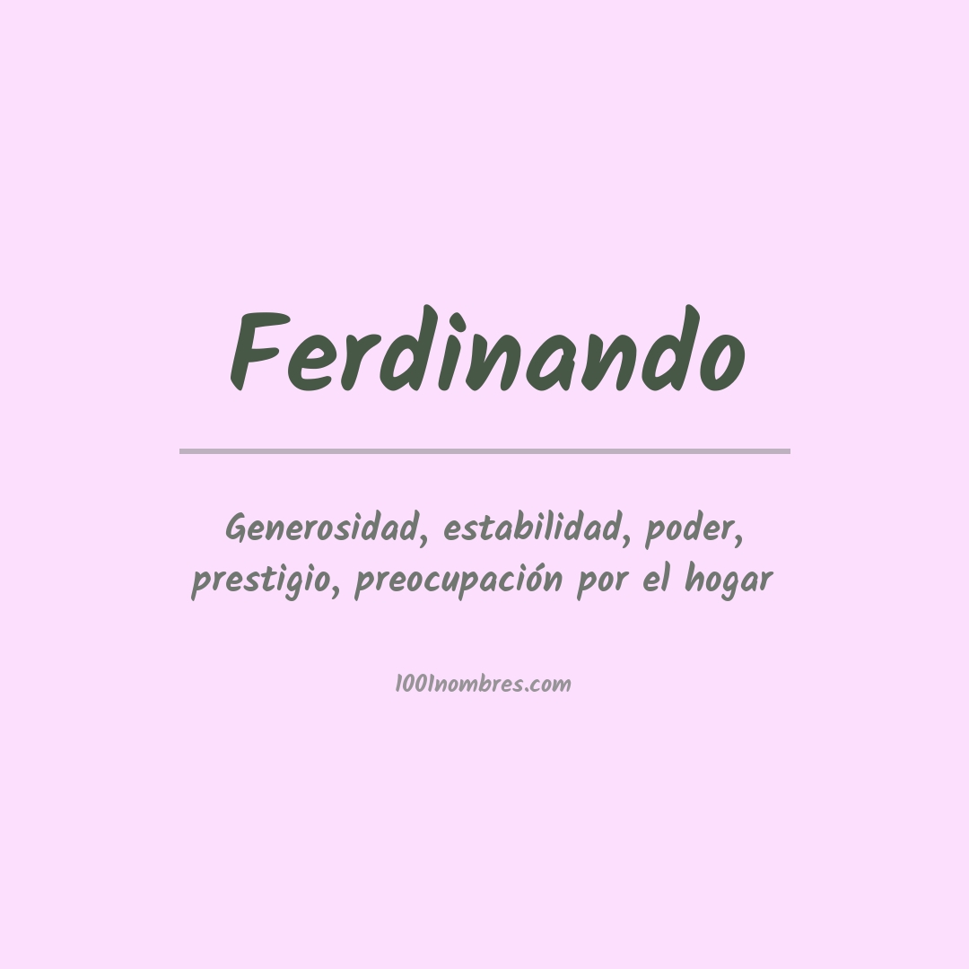 Significado del nombre Ferdinando