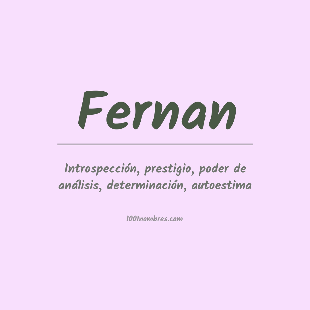 Significado del nombre Fernan