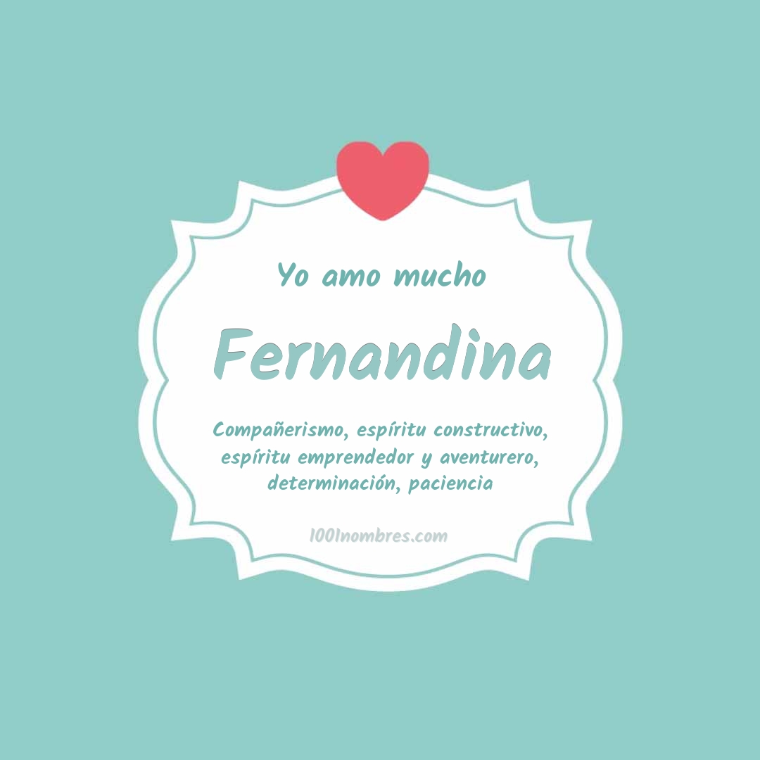 Yo amo mucho Fernandina