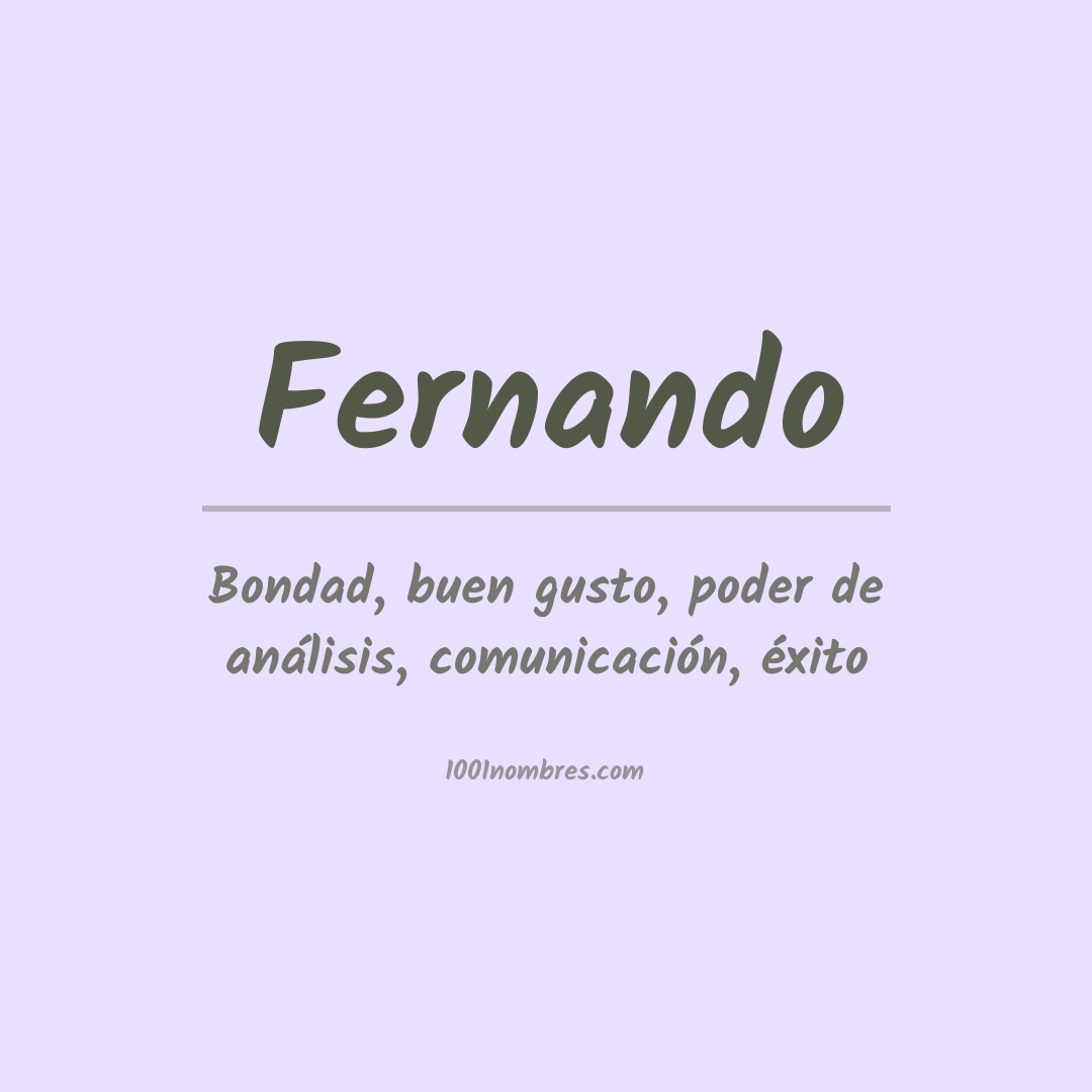 Significado del nombre Fernando