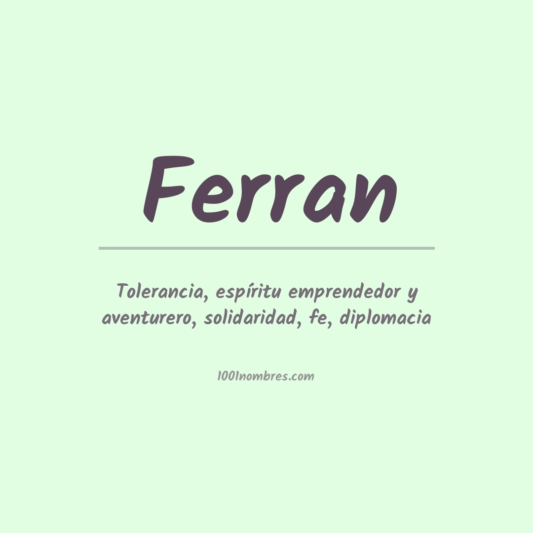 Significado del nombre Ferran