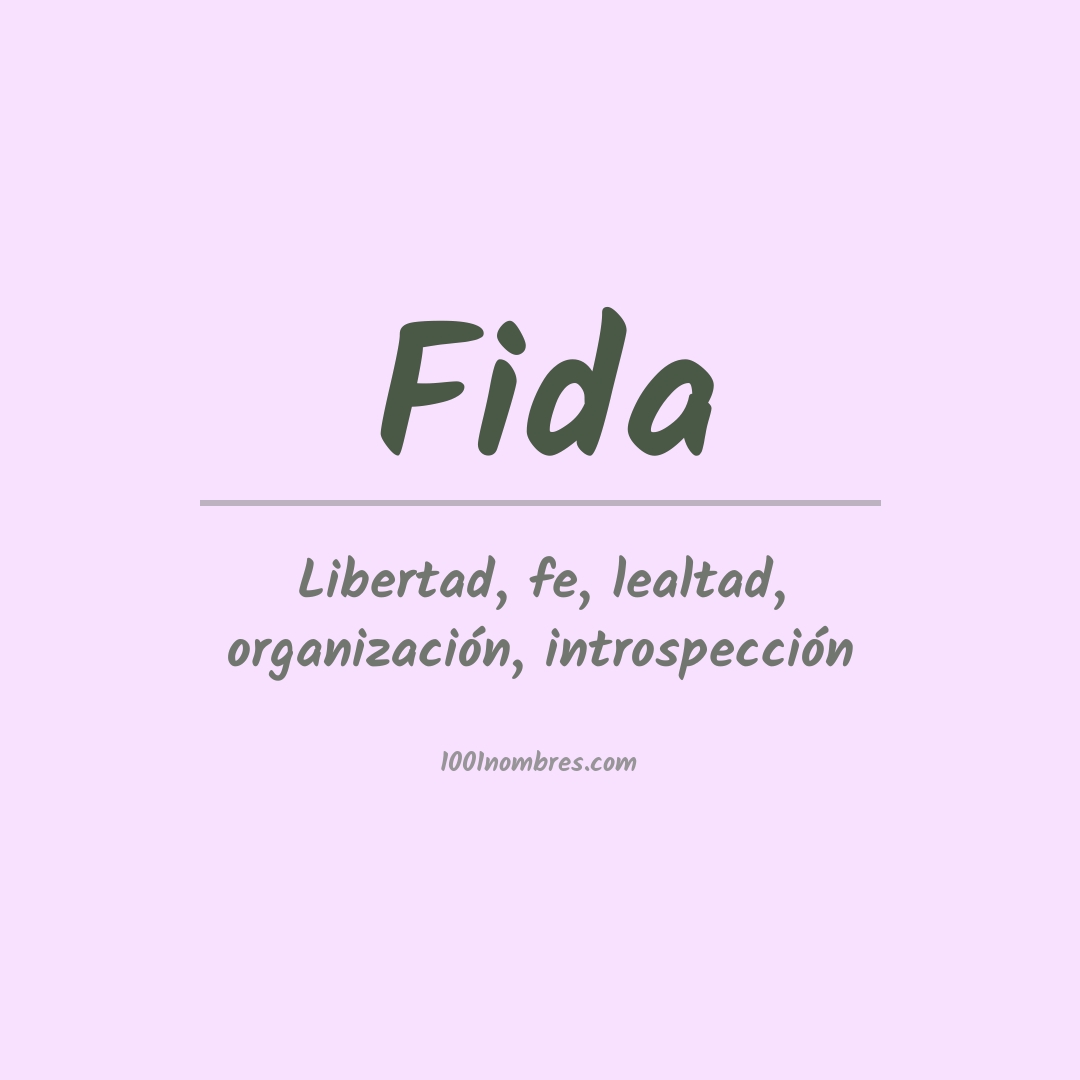 Significado del nombre Fida Significado del nombre Fida