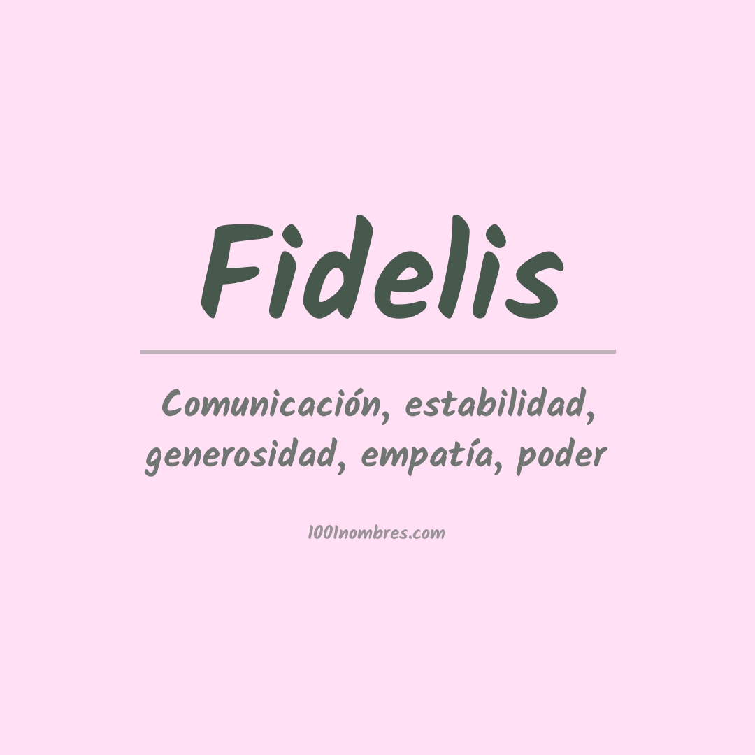 Significado del nombre Fidelis