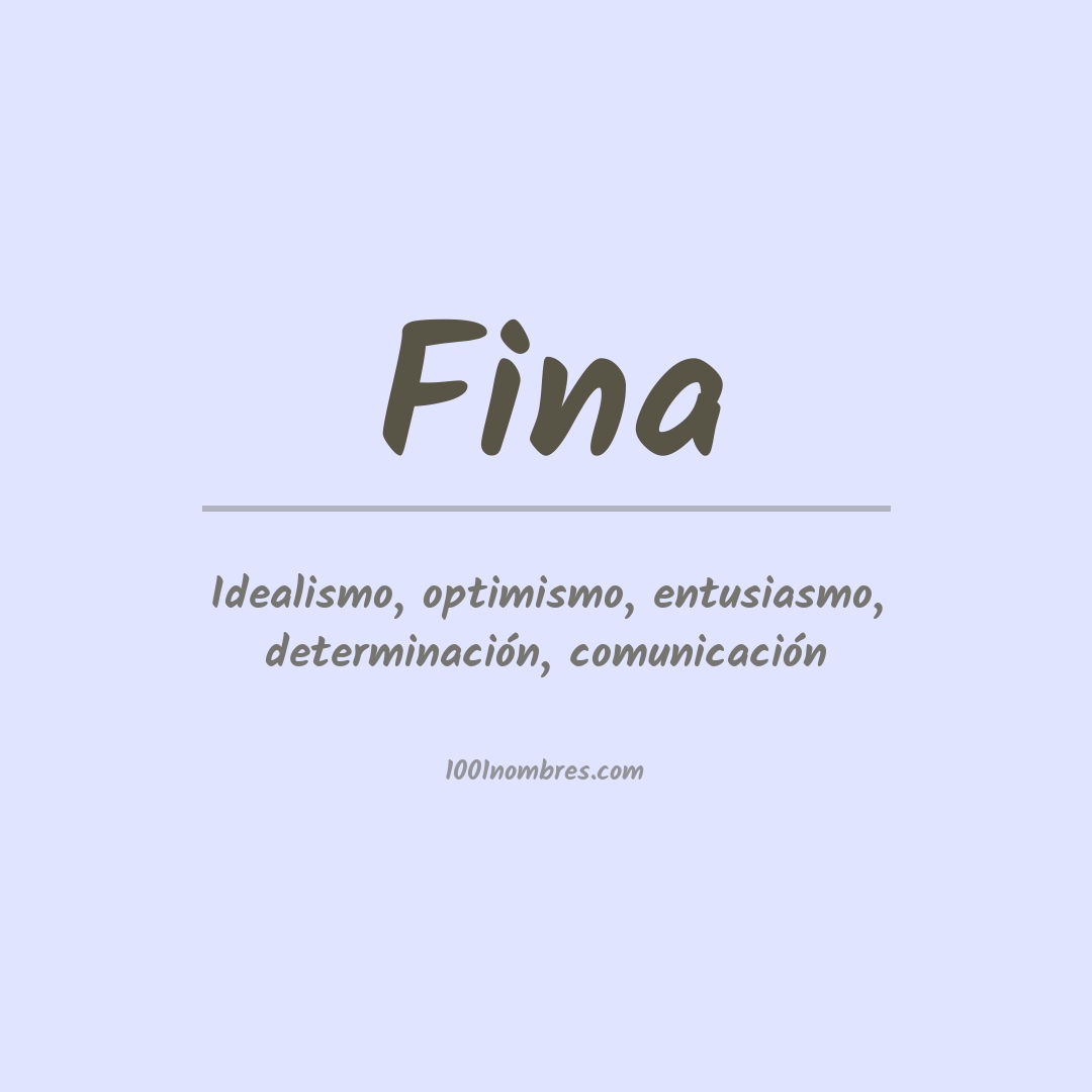 Significado del nombre Fina