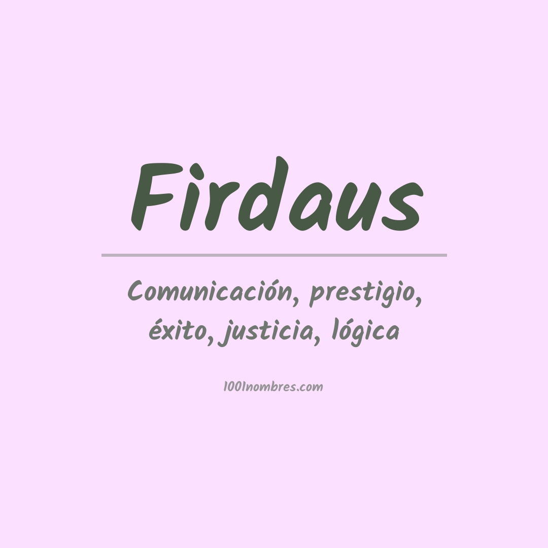 Significado del nombre Firdaus Significado del nombre Firdaus