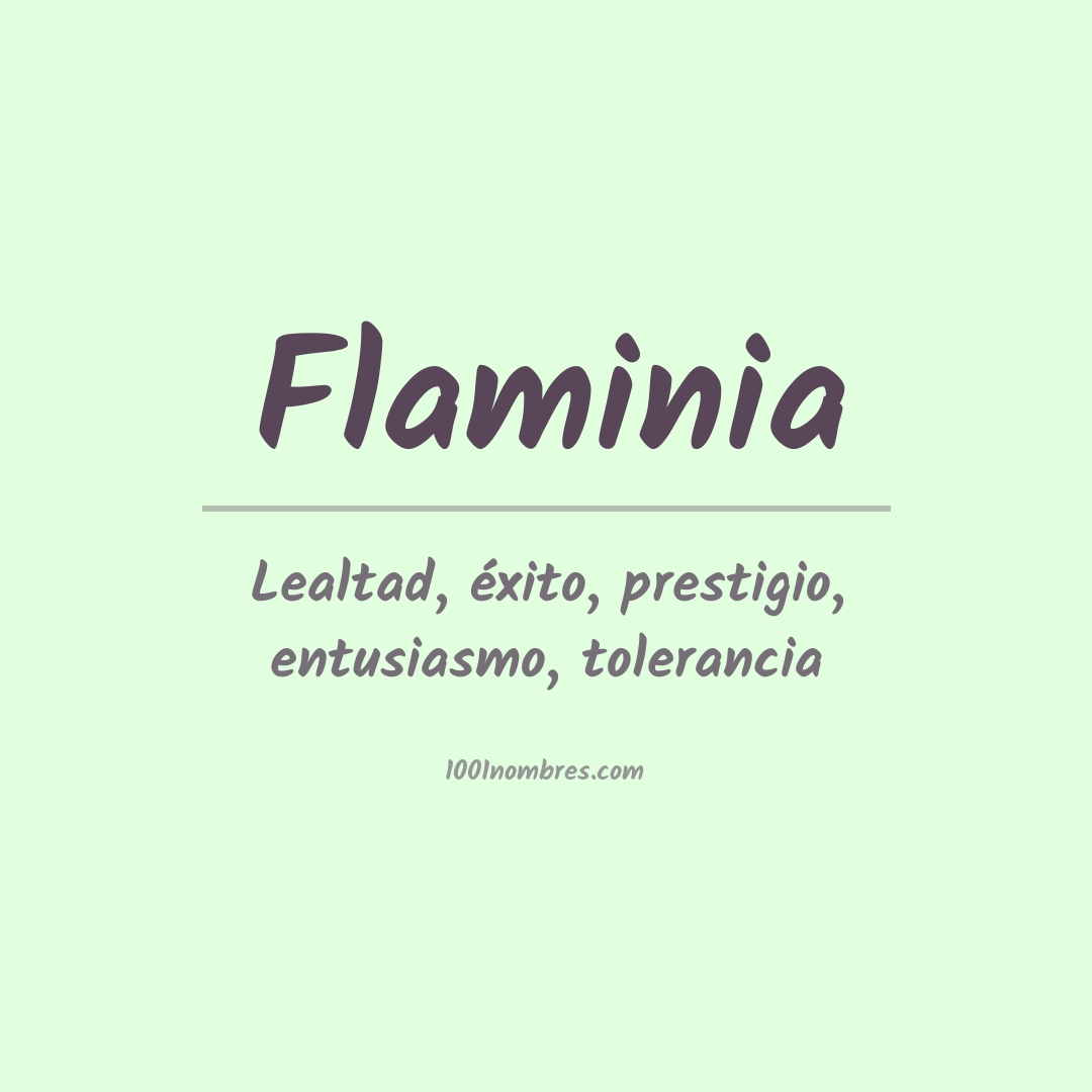 Significado del nombre Flaminia