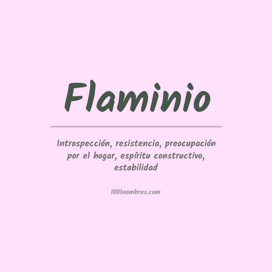 Significado del nombre Flaminio