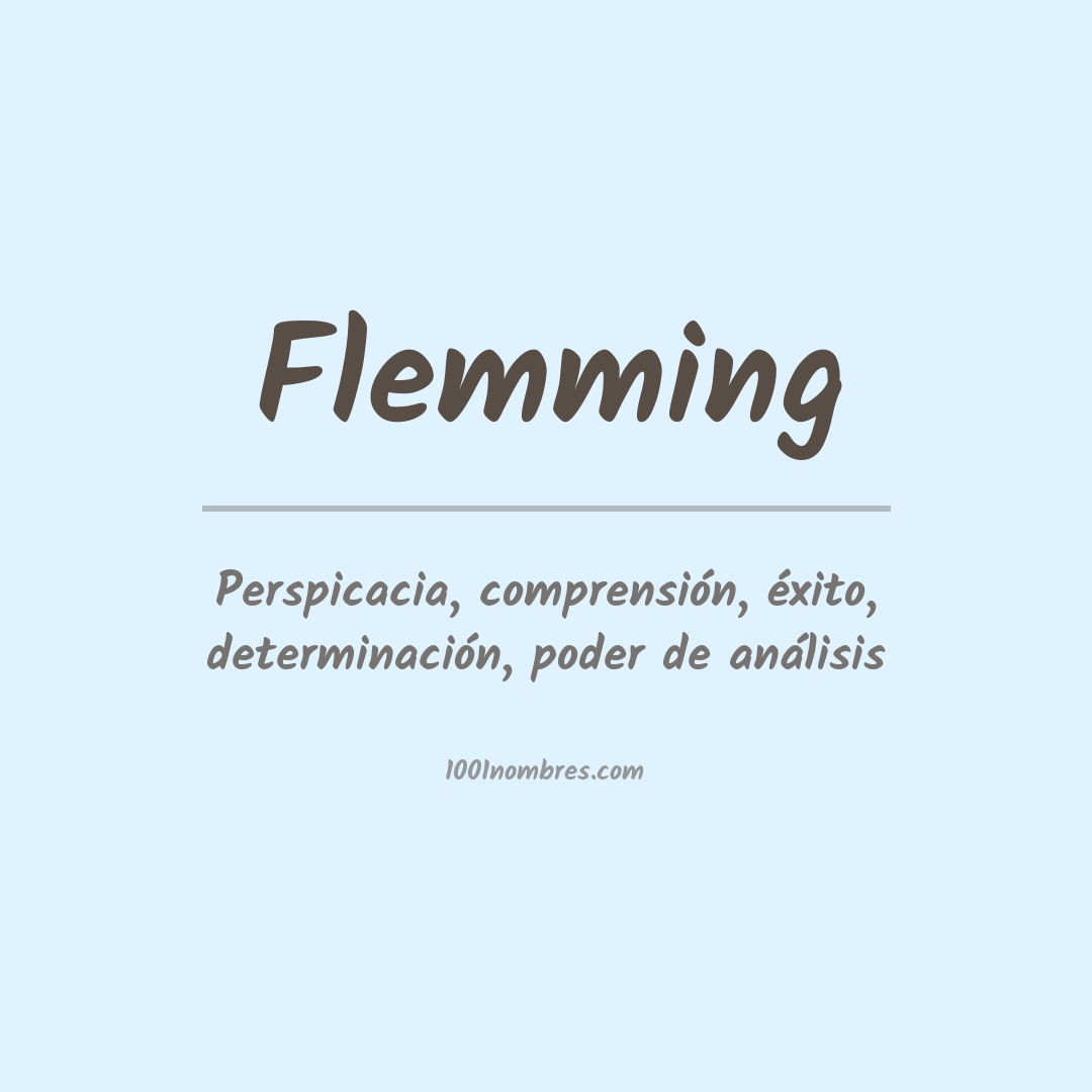 Significado del nombre Flemming