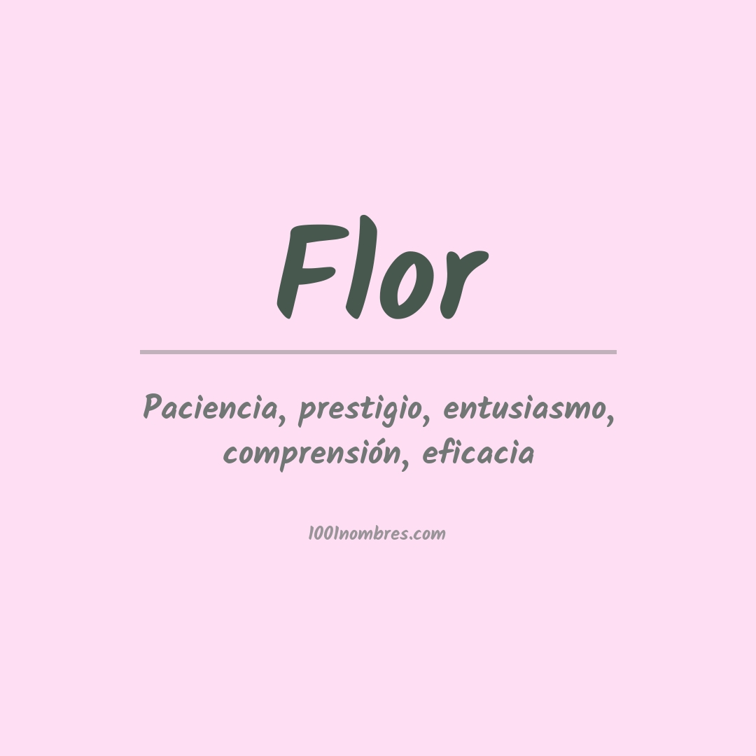 Significado del nombre Flor