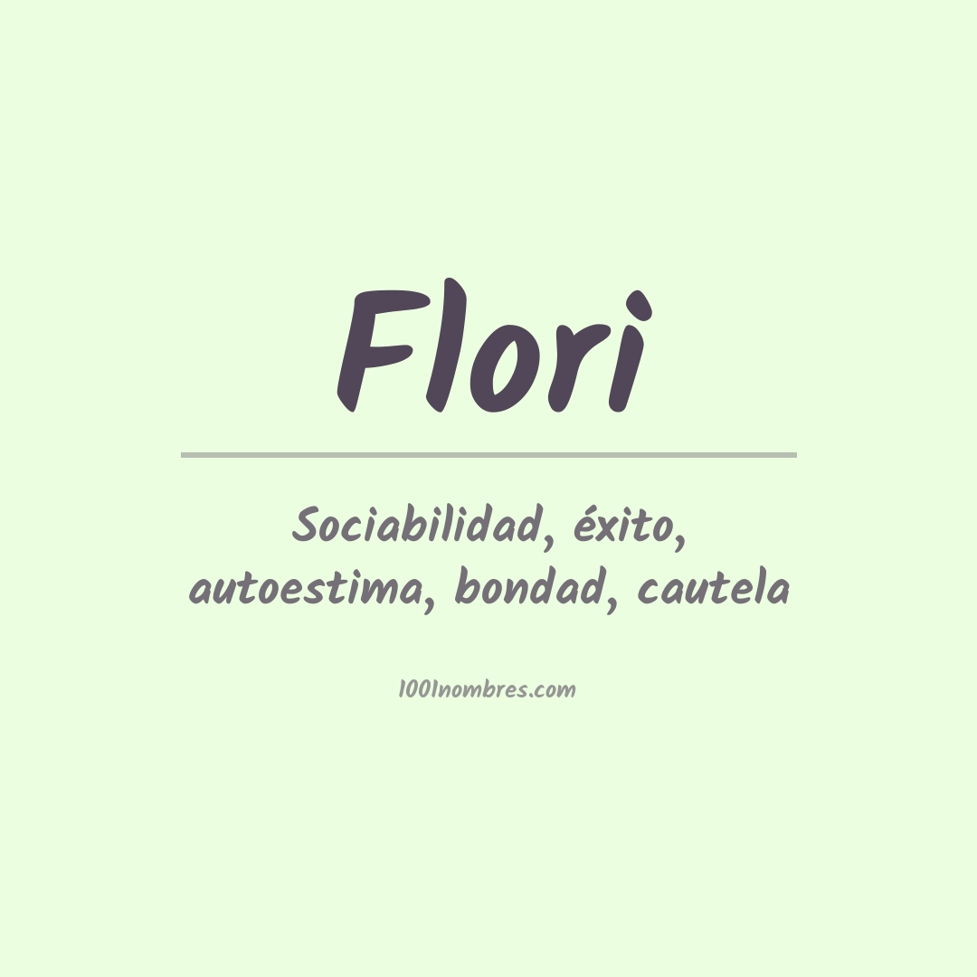 Significado del nombre Flori