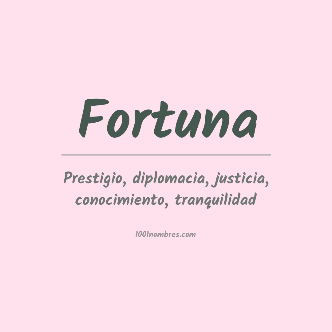 Significado del nombre Fortuna