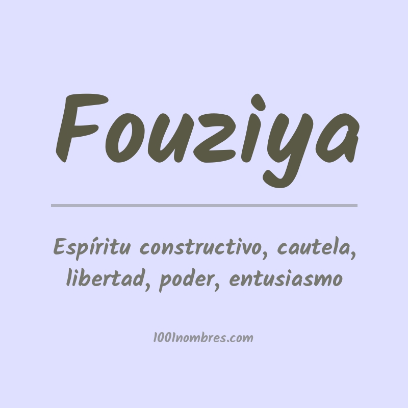 Significado del nombre Fouziya Significado del nombre Fouziya