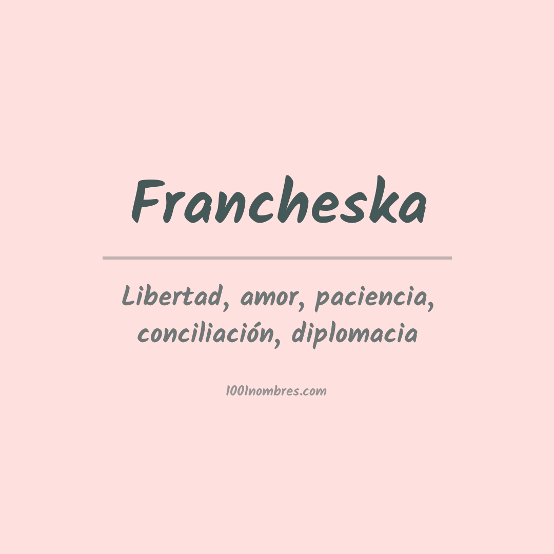 Significado del nombre Francheska