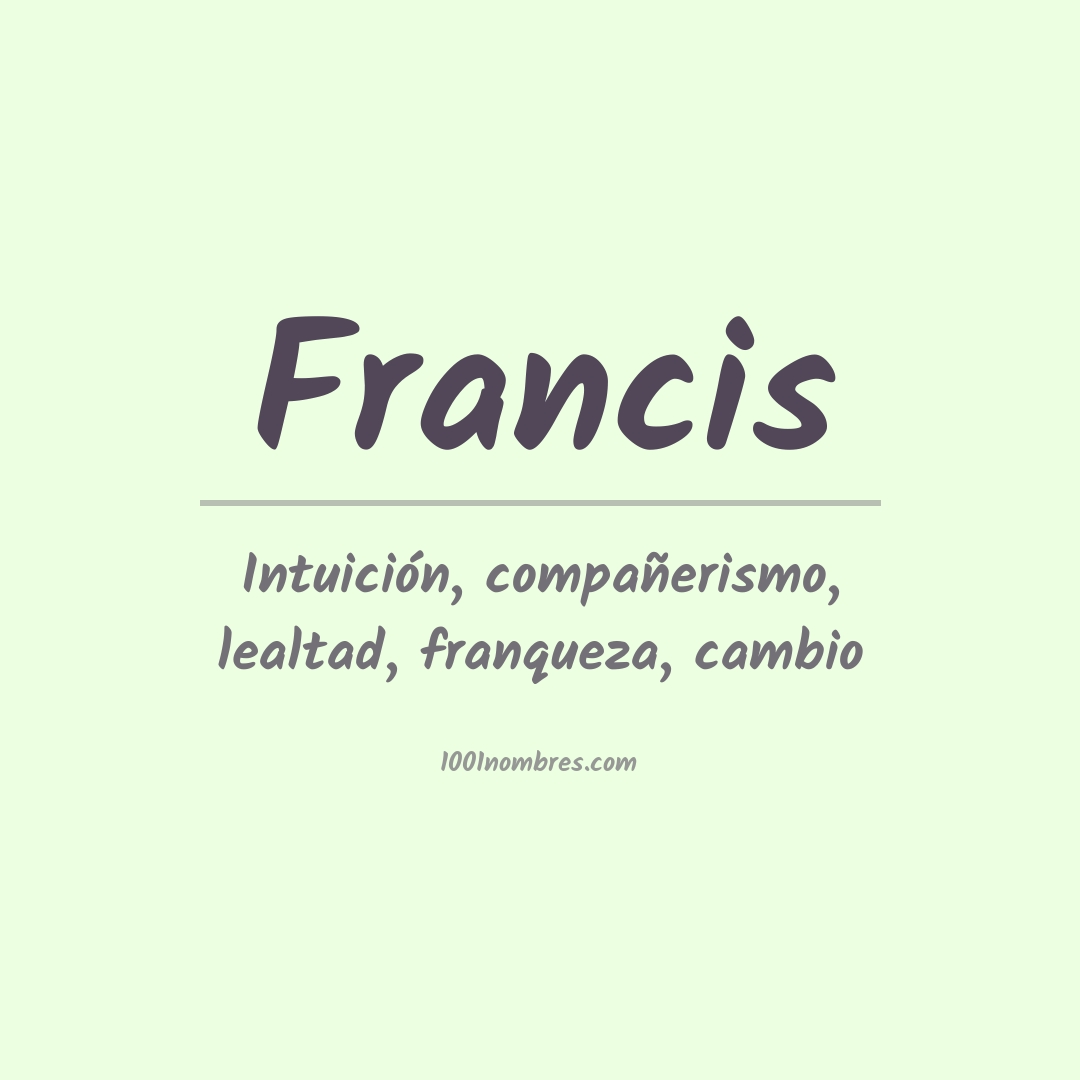Significado del nombre Francis