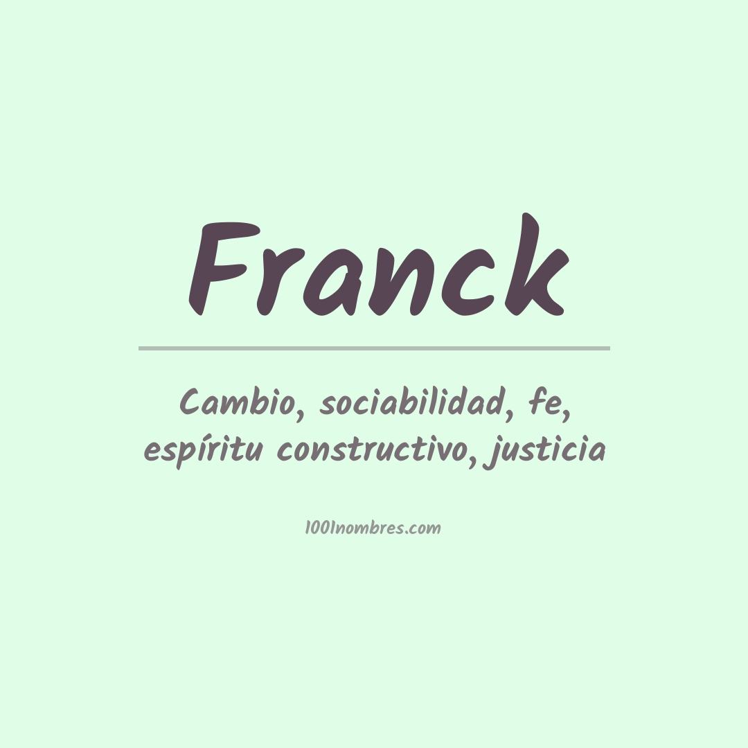 Significado del nombre Franck