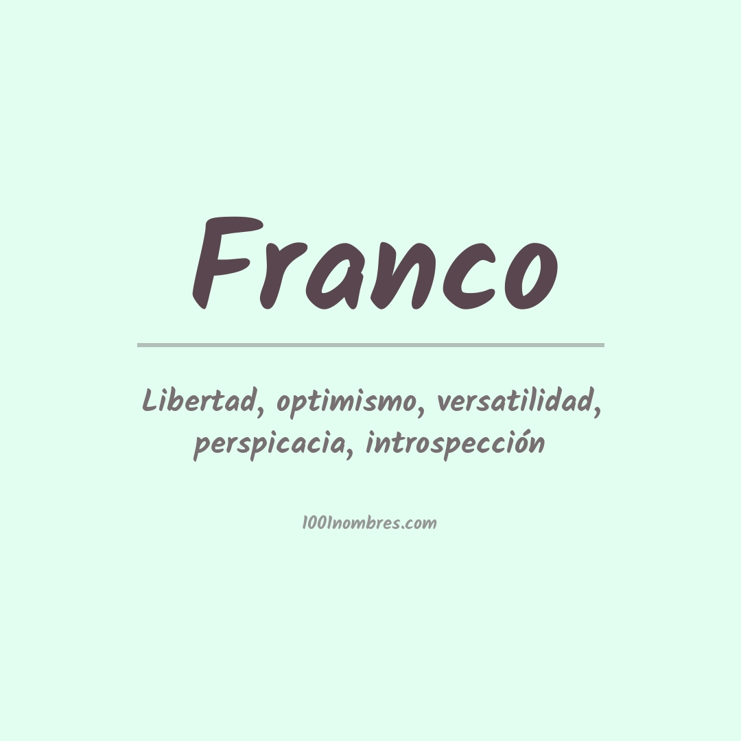 Significado del nombre Franco