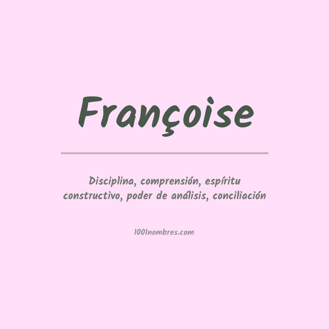 Significado del nombre Françoise