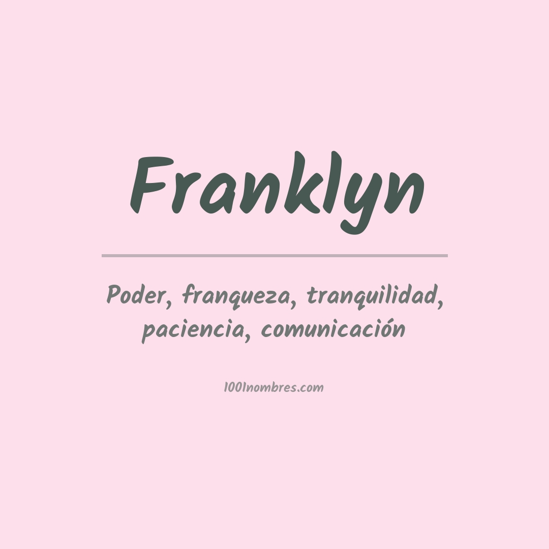 Significado del nombre Franklyn