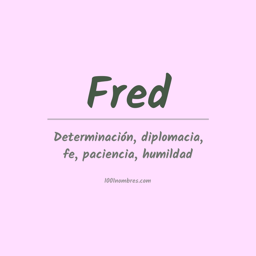 Significado del nombre Fred