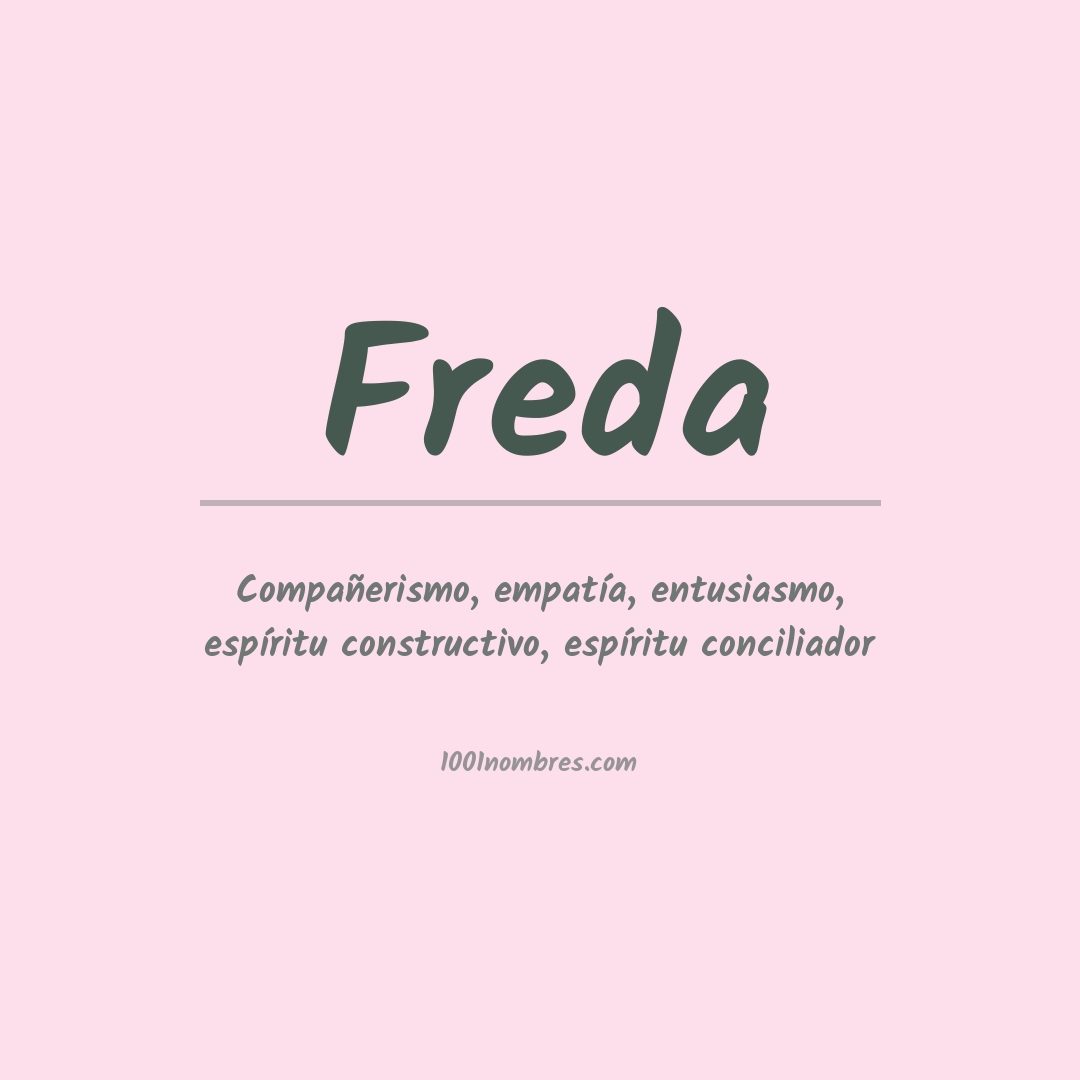 Significado del nombre Freda