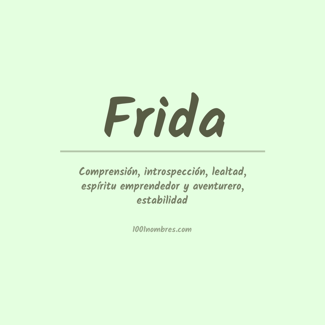 Significado del nombre Frida