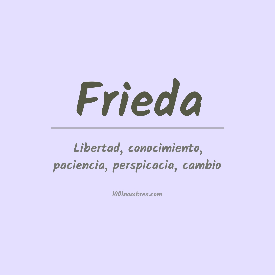 Significado del nombre Frieda
