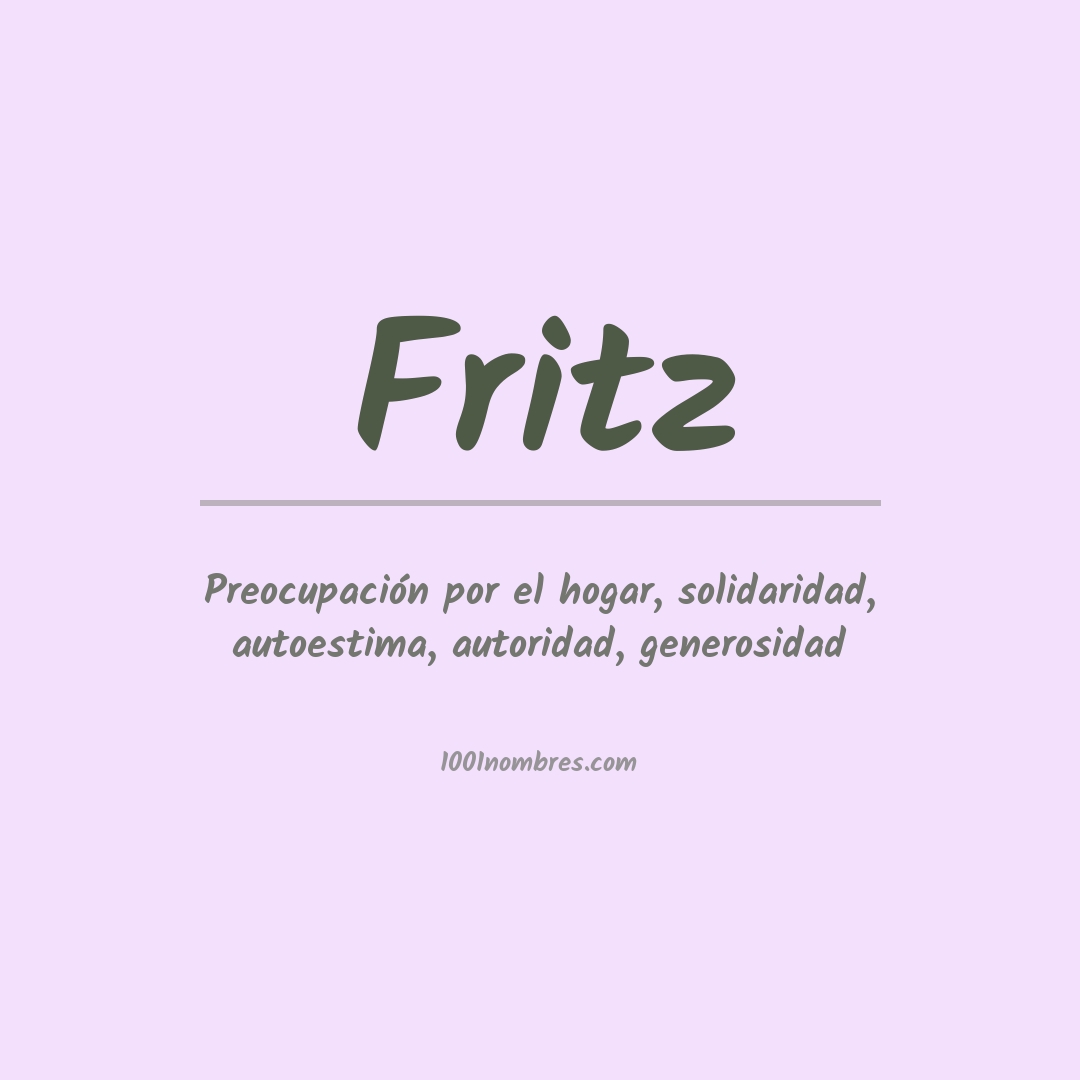 Significado del nombre Fritz