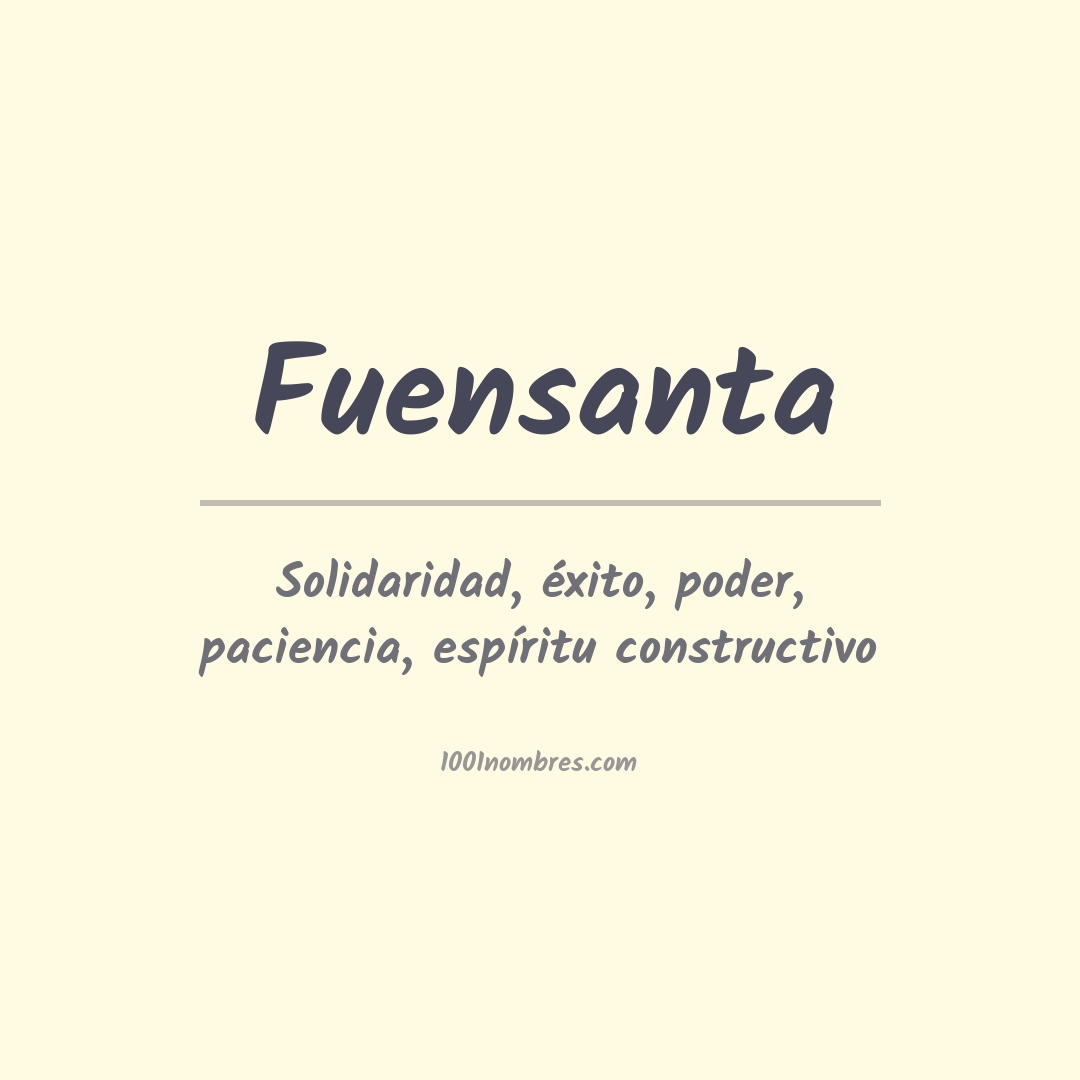 Significado del nombre Fuensanta