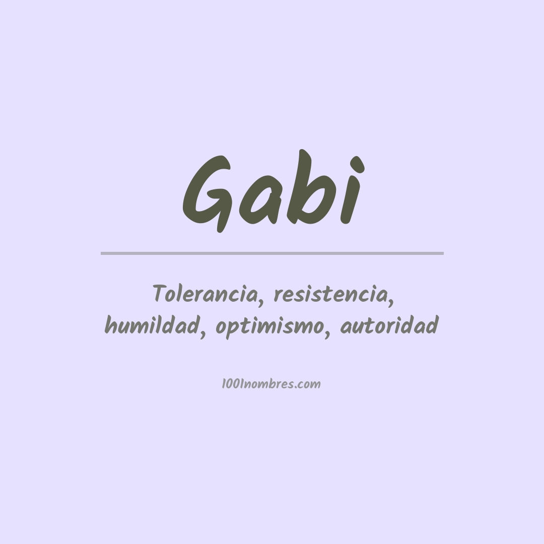 Significado del nombre Gabi