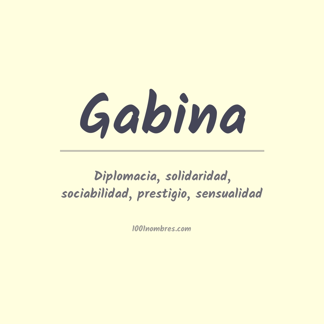 Significado del nombre Gabina