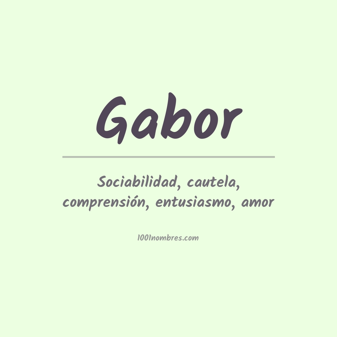 Significado del nombre Gabor