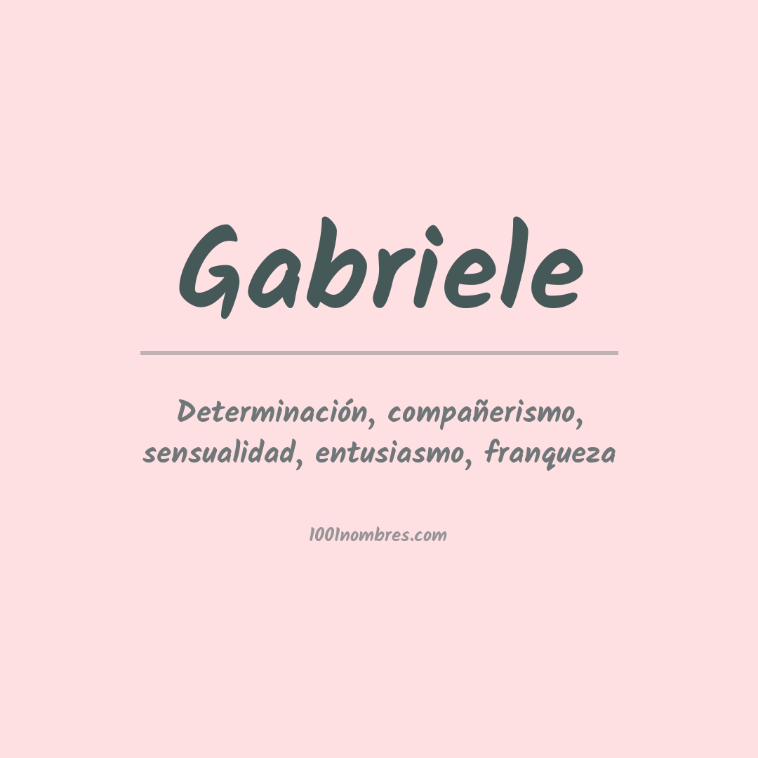 Significado del nombre Gabriele