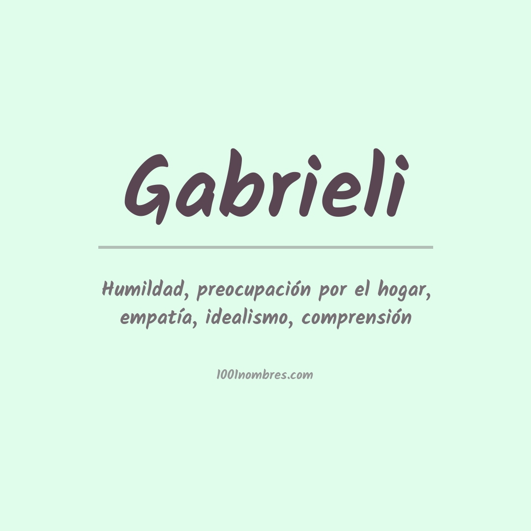 Significado del nombre Gabrieli