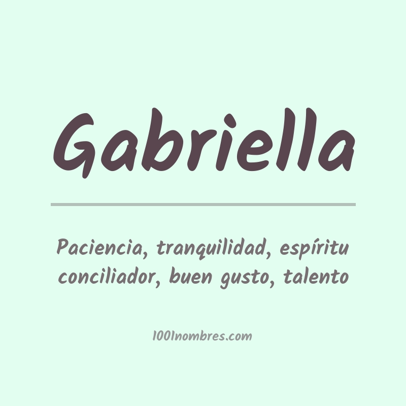 Significado del nombre Gabriella Significado del nombre Gabriella