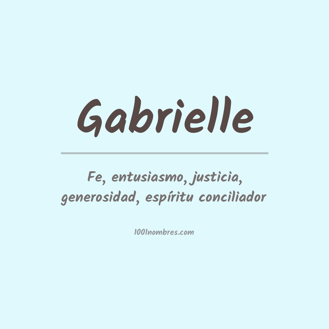 Significado del nombre Gabrielle