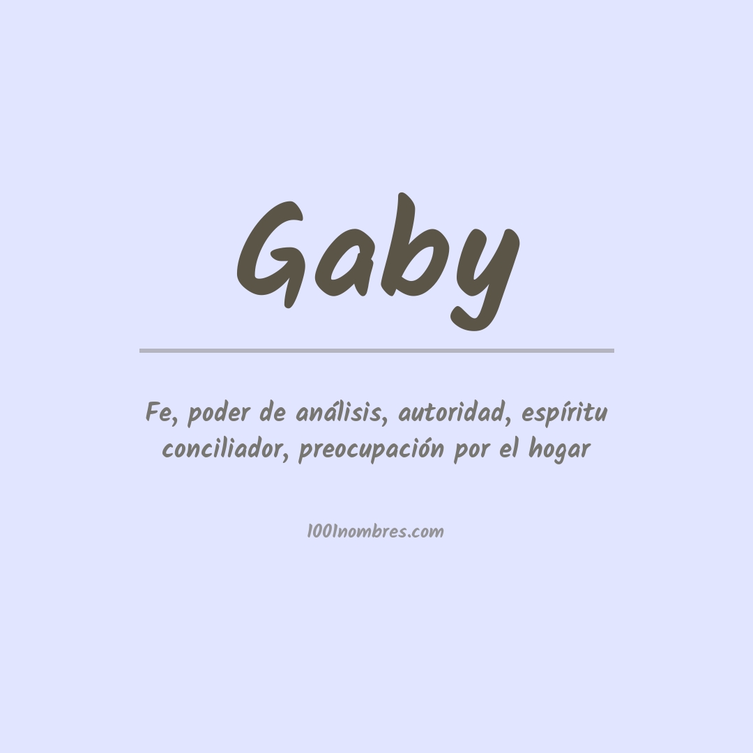 Significado del nombre Gaby