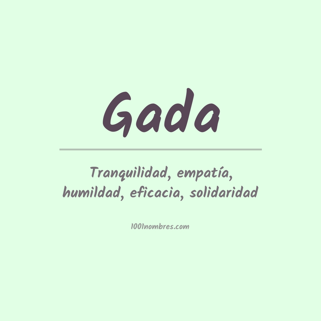 Significado del nombre Gada