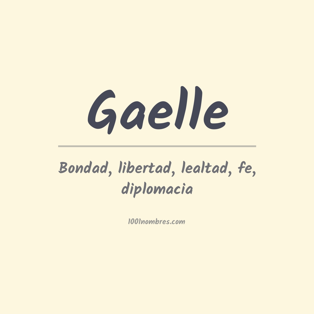 Significado del nombre Gaelle