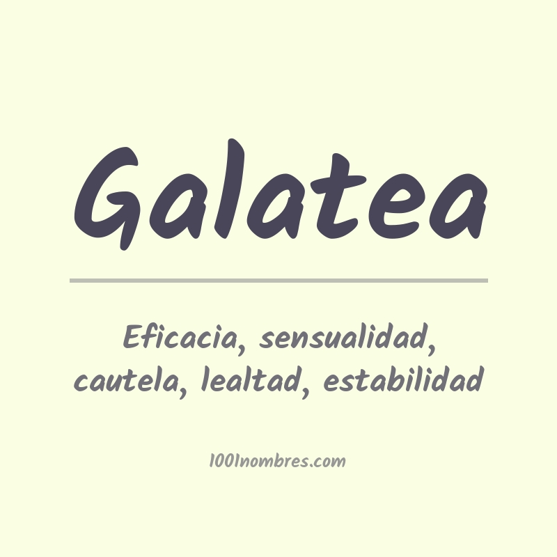 Significado del nombre Galatea