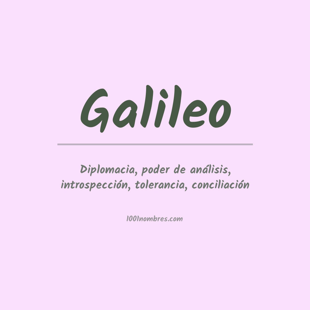 Significado del nombre Galileo