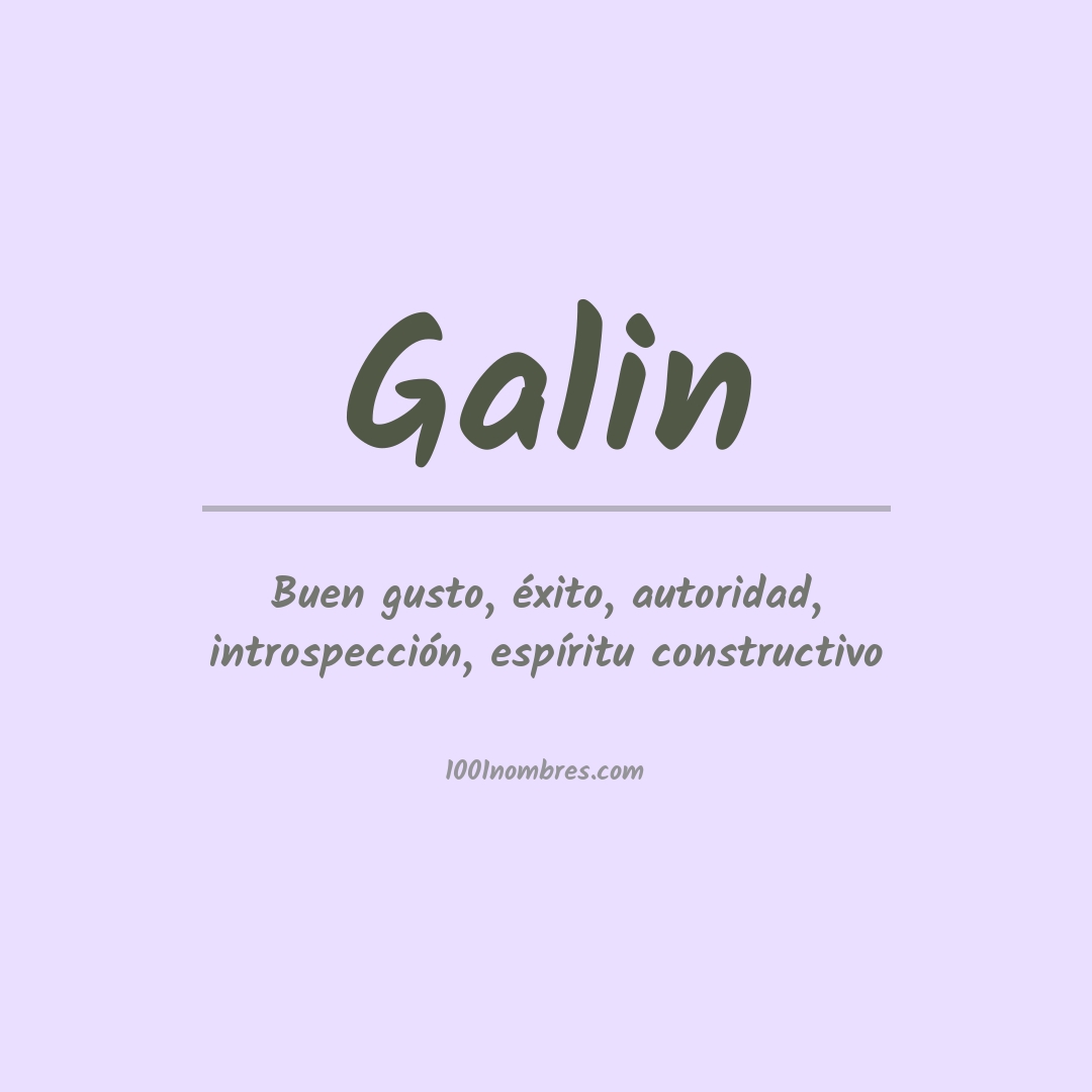 Significado del nombre Galin