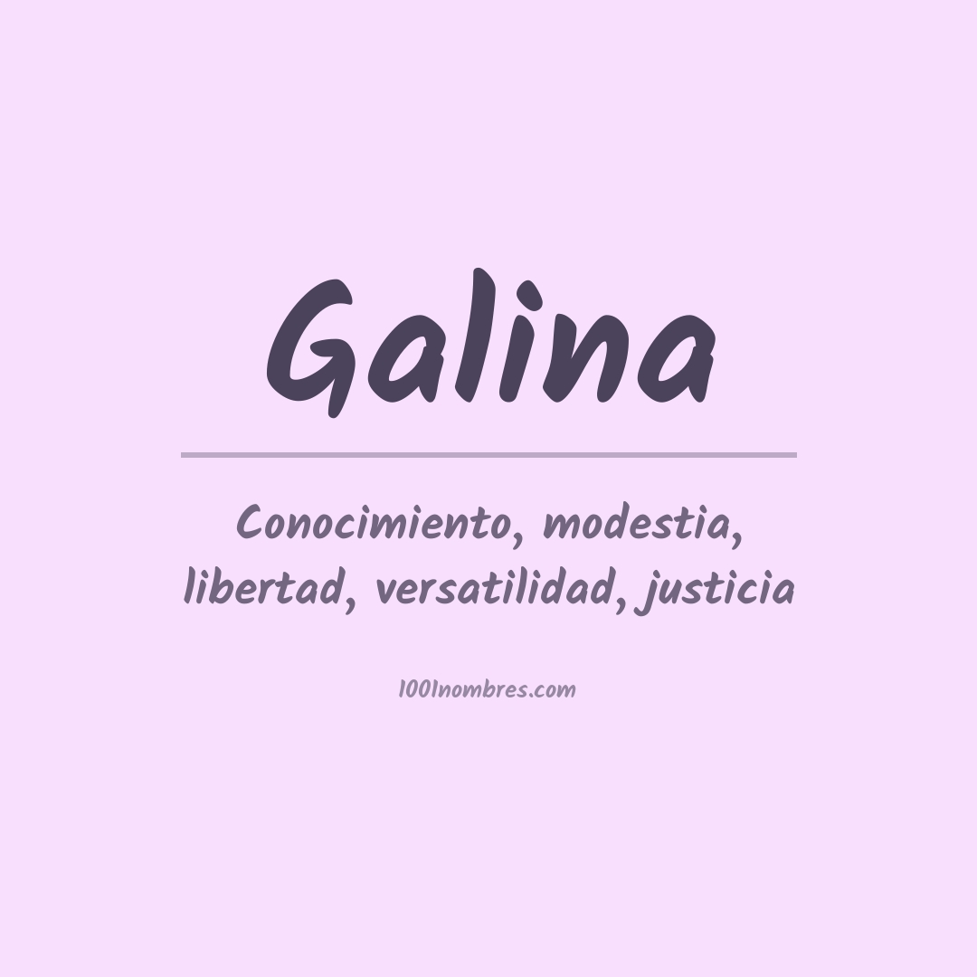 Significado del nombre Galina