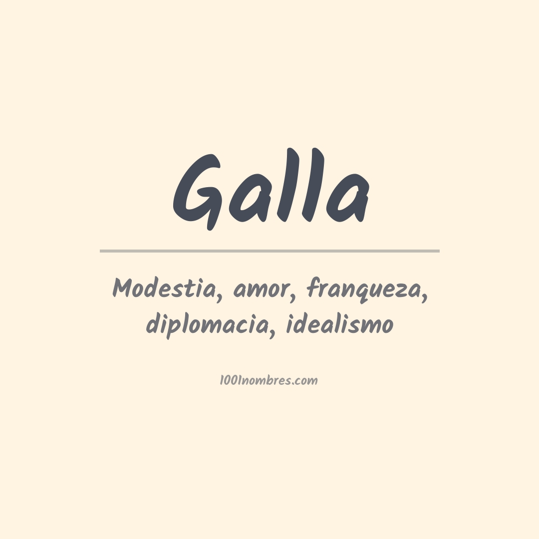 Significado del nombre Galla