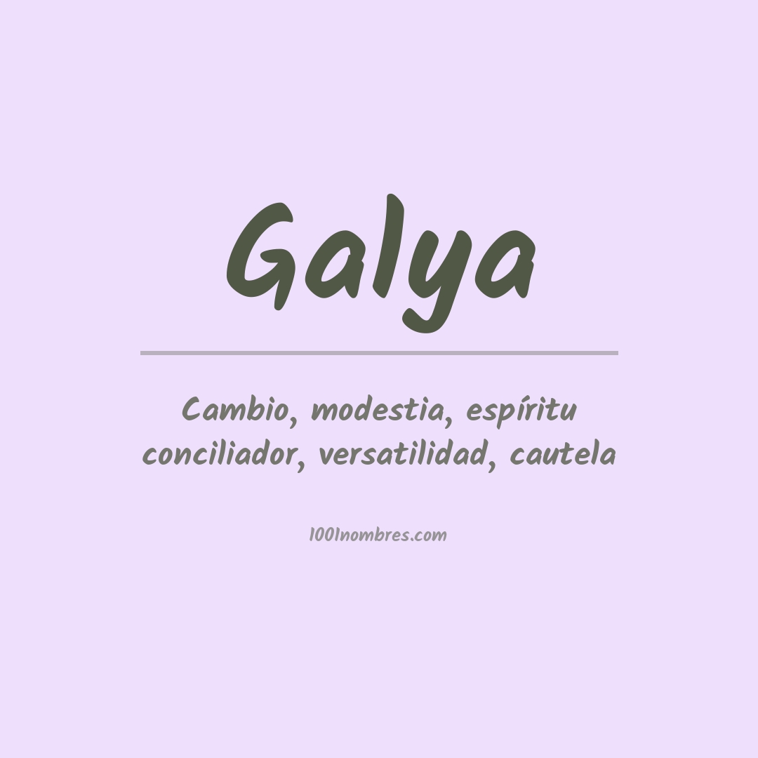 Significado del nombre Galya
