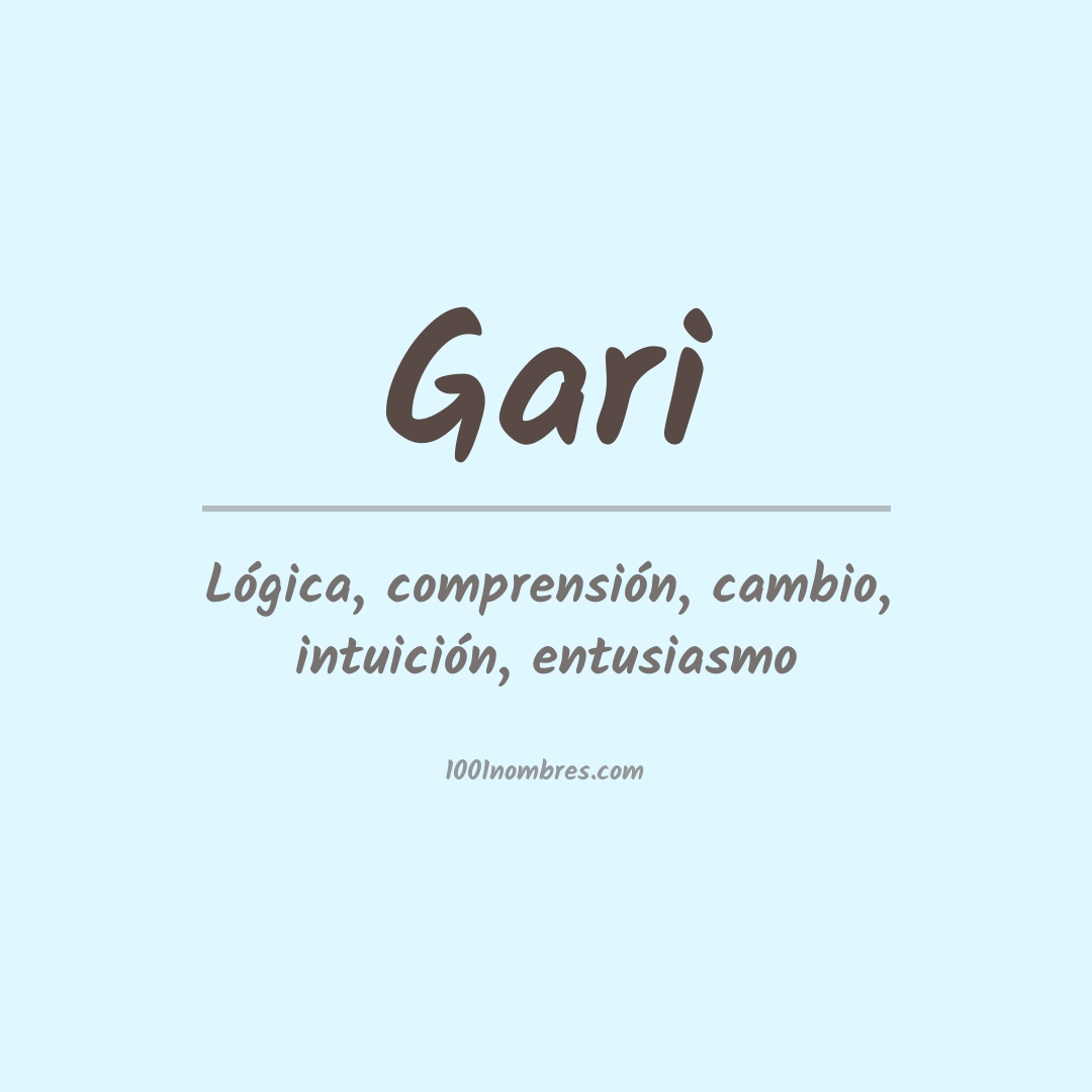 Significado del nombre Gari Significado del nombre Gari